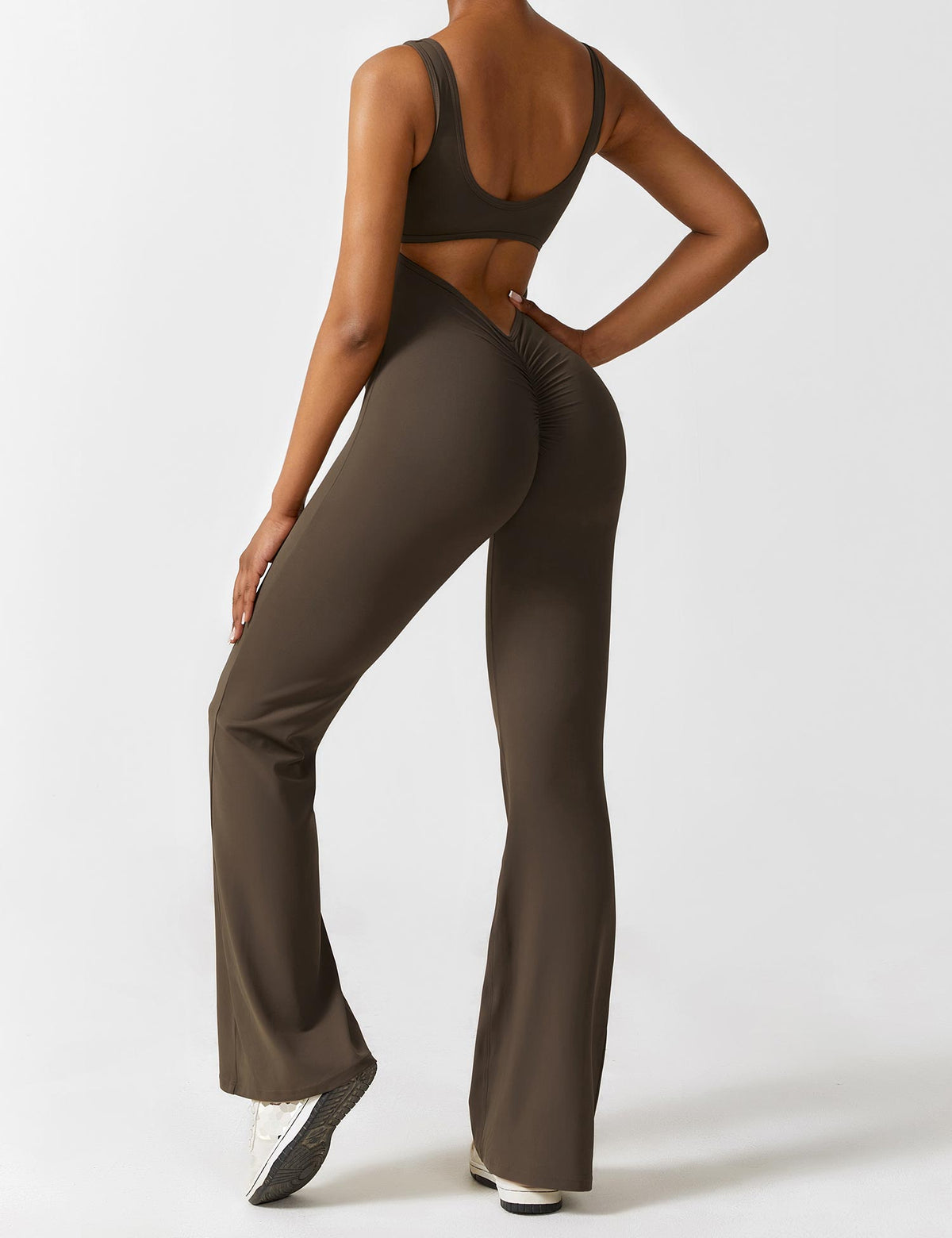 Women's Backless Jumpsuit - Flared Leg Summer Style