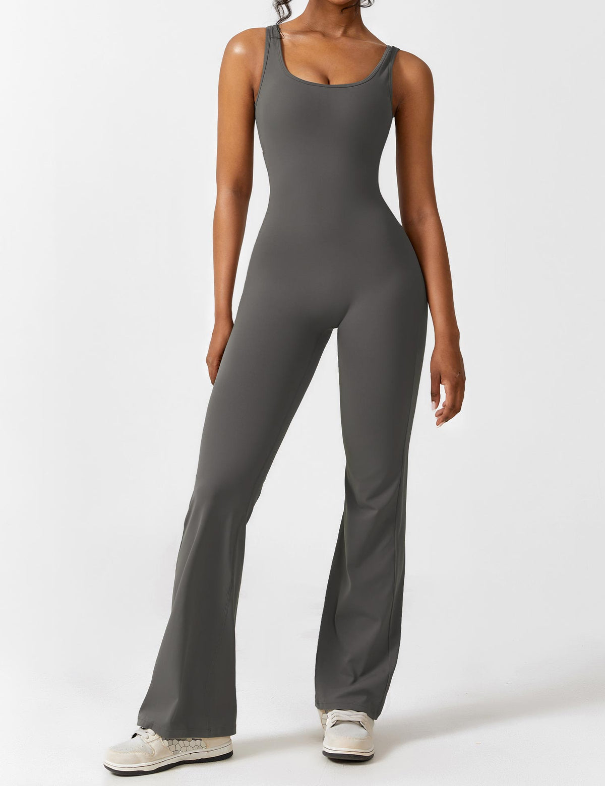 Women's Backless Jumpsuit - Flared Leg Summer Style