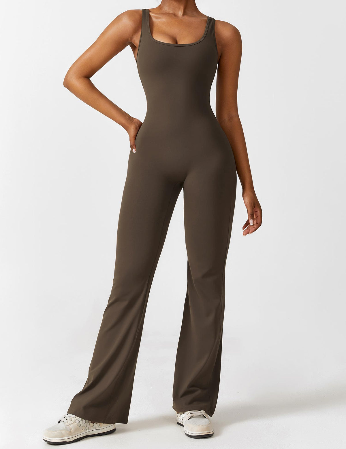 Women's Backless Jumpsuit - Flared Leg Summer Style