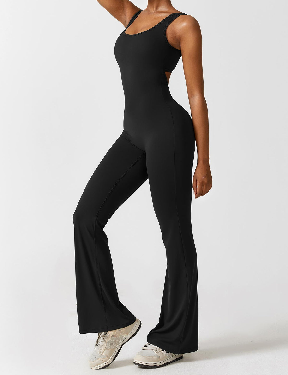Women's Backless Jumpsuit - Flared Leg Summer Style