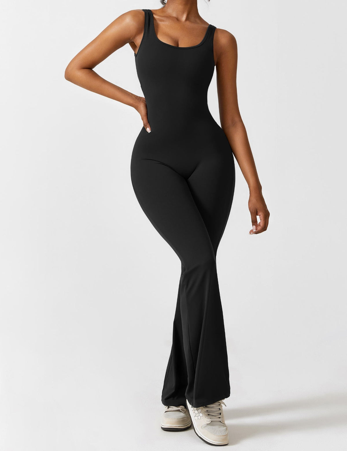 Women's Backless Jumpsuit - Flared Leg Summer Style
