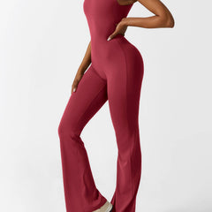 Women's Backless Jumpsuit - Flared Leg Summer Style