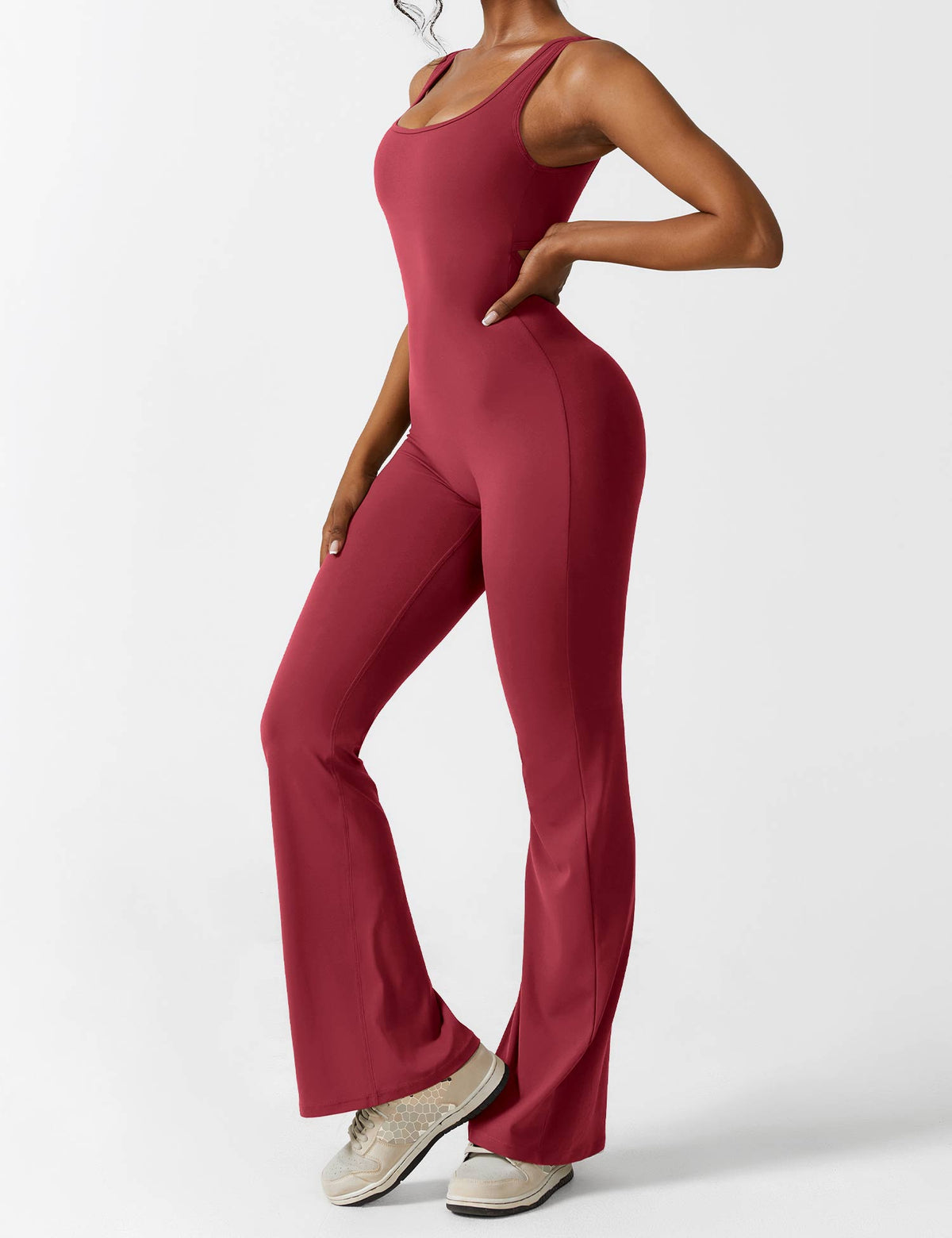 Women's Backless Jumpsuit - Flared Leg Summer Style