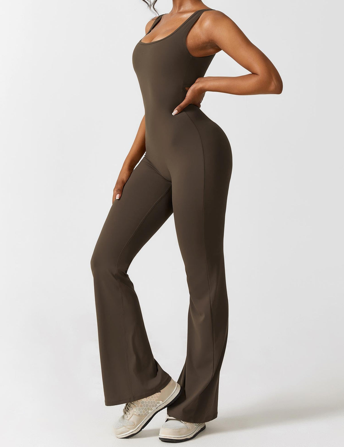 Women's Backless Jumpsuit - Flared Leg Summer Style