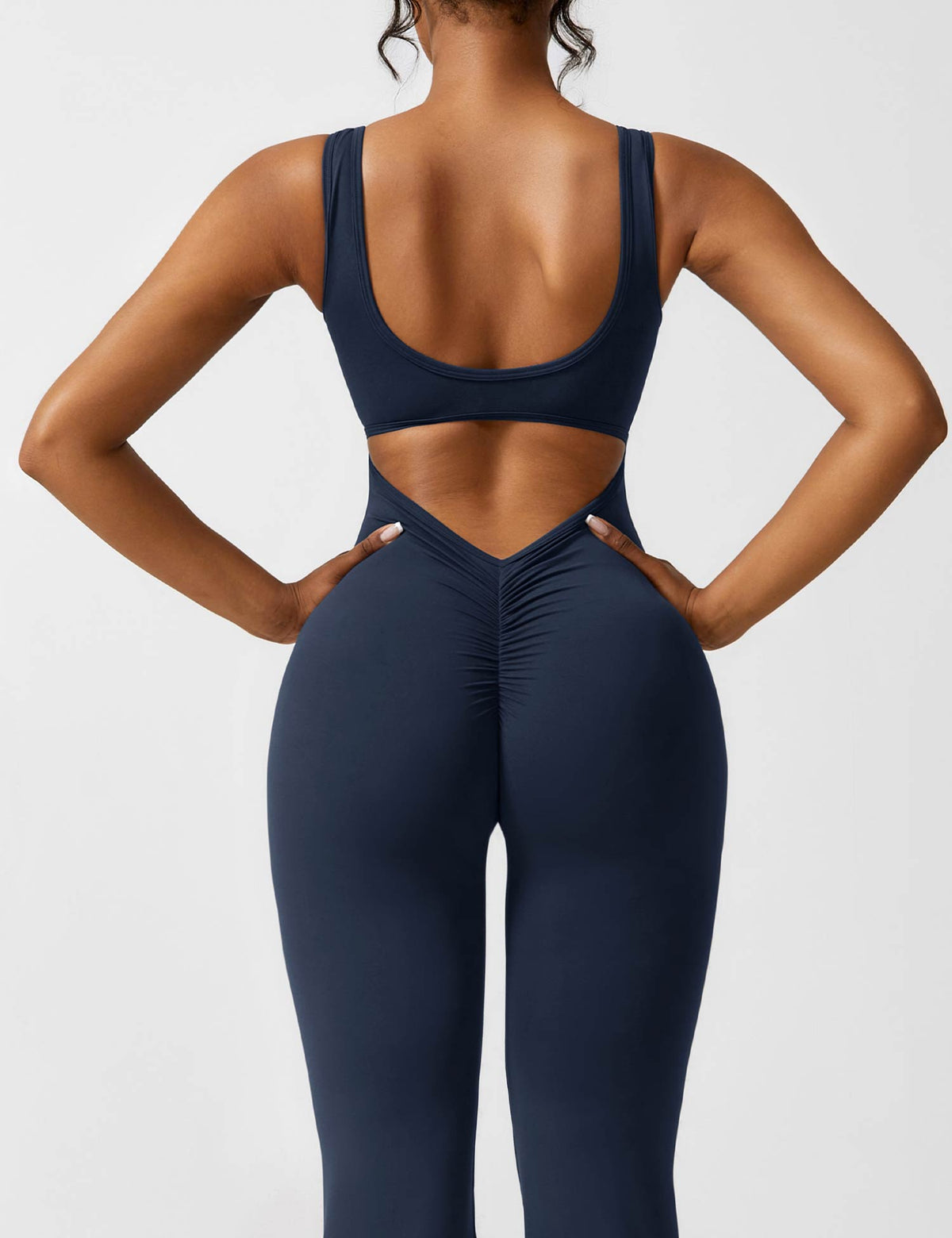 Women's Backless Jumpsuit - Flared Leg Summer Style