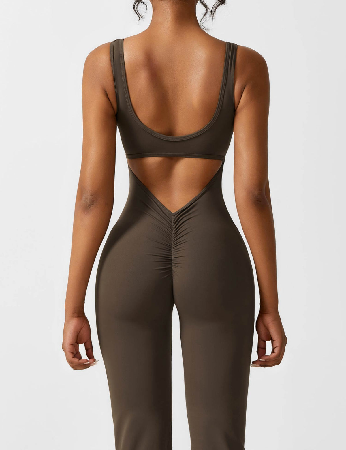 Women's Backless Jumpsuit - Flared Leg Summer Style