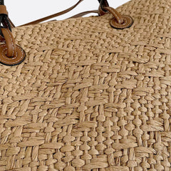Women's Bag | Straw Tote | Leather Handles | Summer