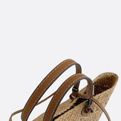 Women's Bag | Straw Tote | Leather Handles | Summer