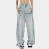 Women's Baggy Jeans | Y2K Style | Summer - Light Blue