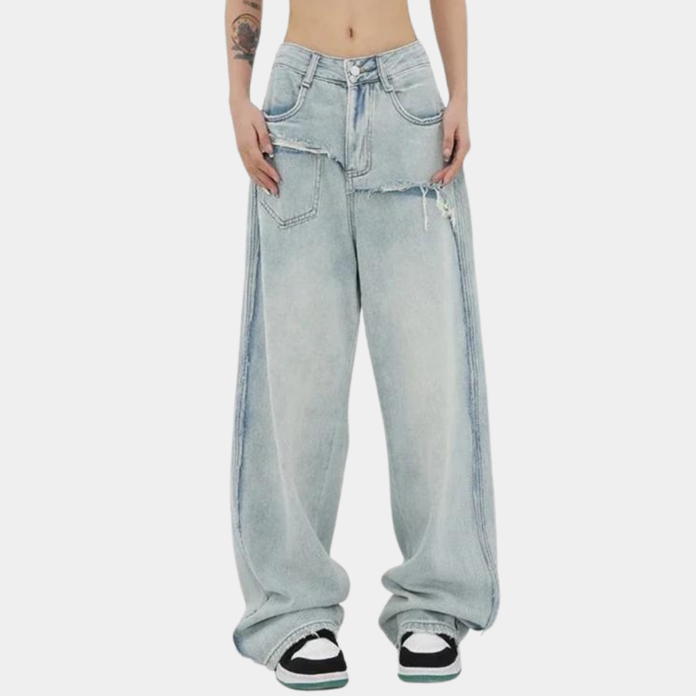 Women's Baggy Jeans | Y2K Style | Summer - Light Blue