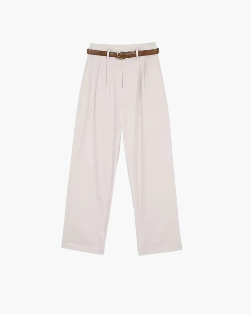 Women's Baggy Pants | High-Waist | Fall - Cream