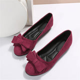 Women's Ballet Flats | Bow Detail | All-Season Comfort | Winter - Red