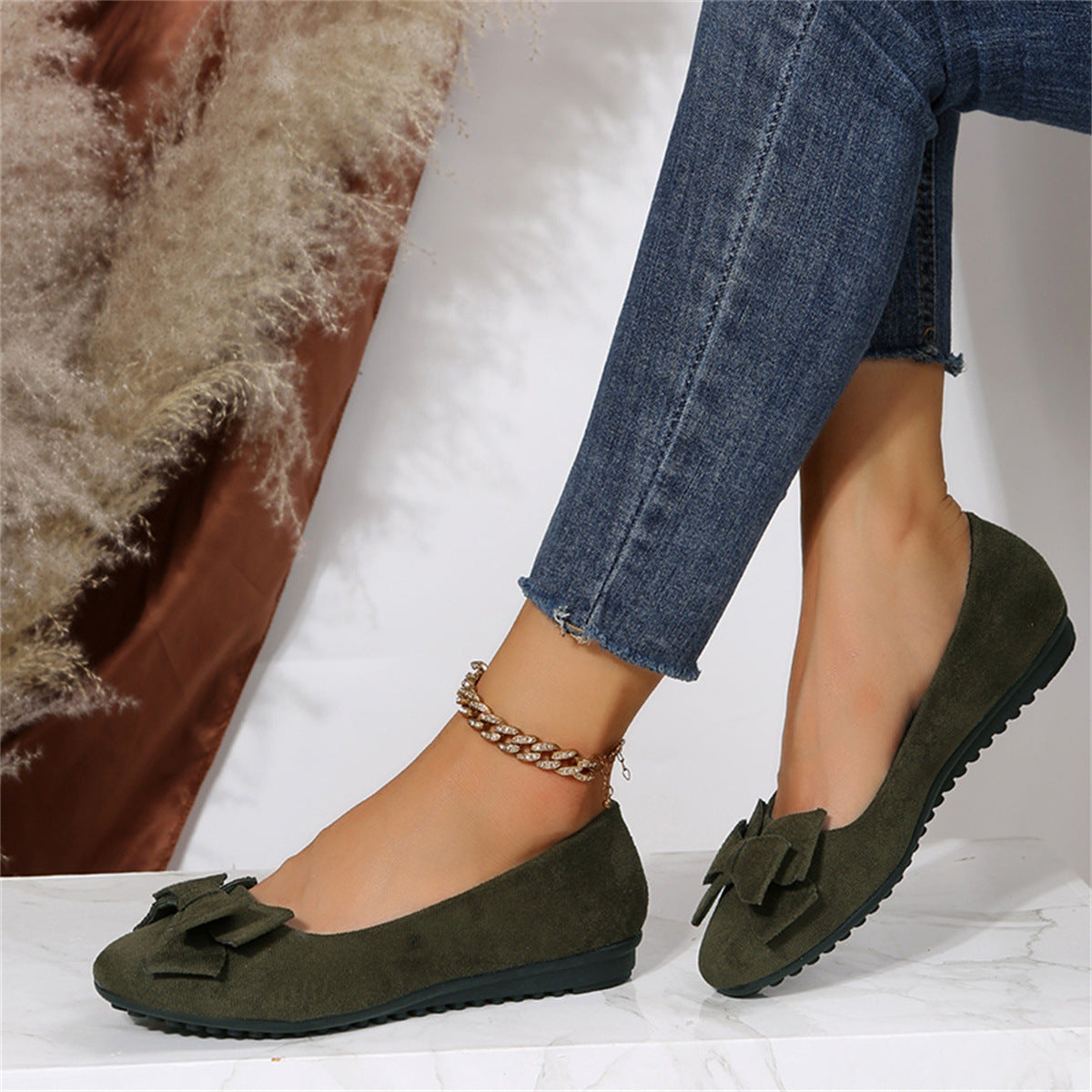 Women's Ballet Flats | Bow Detail | All-Season Comfort | Winter