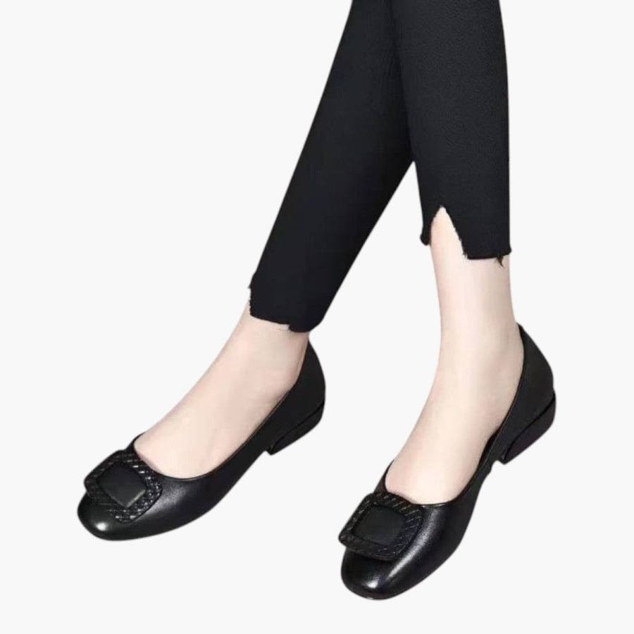 Women's Ballet Flats | Orthopedic Sole | Comfort | Summer - Black