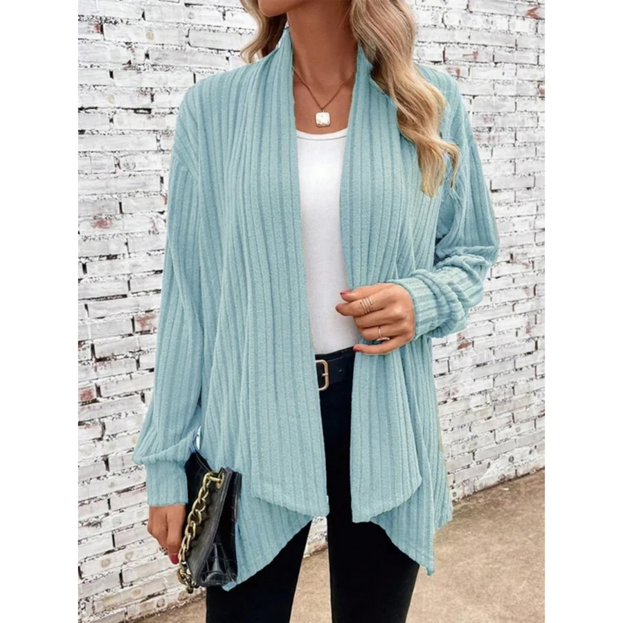 Women's Batwing Knit Vest - Lightweight Layering | Fall - Light Blue