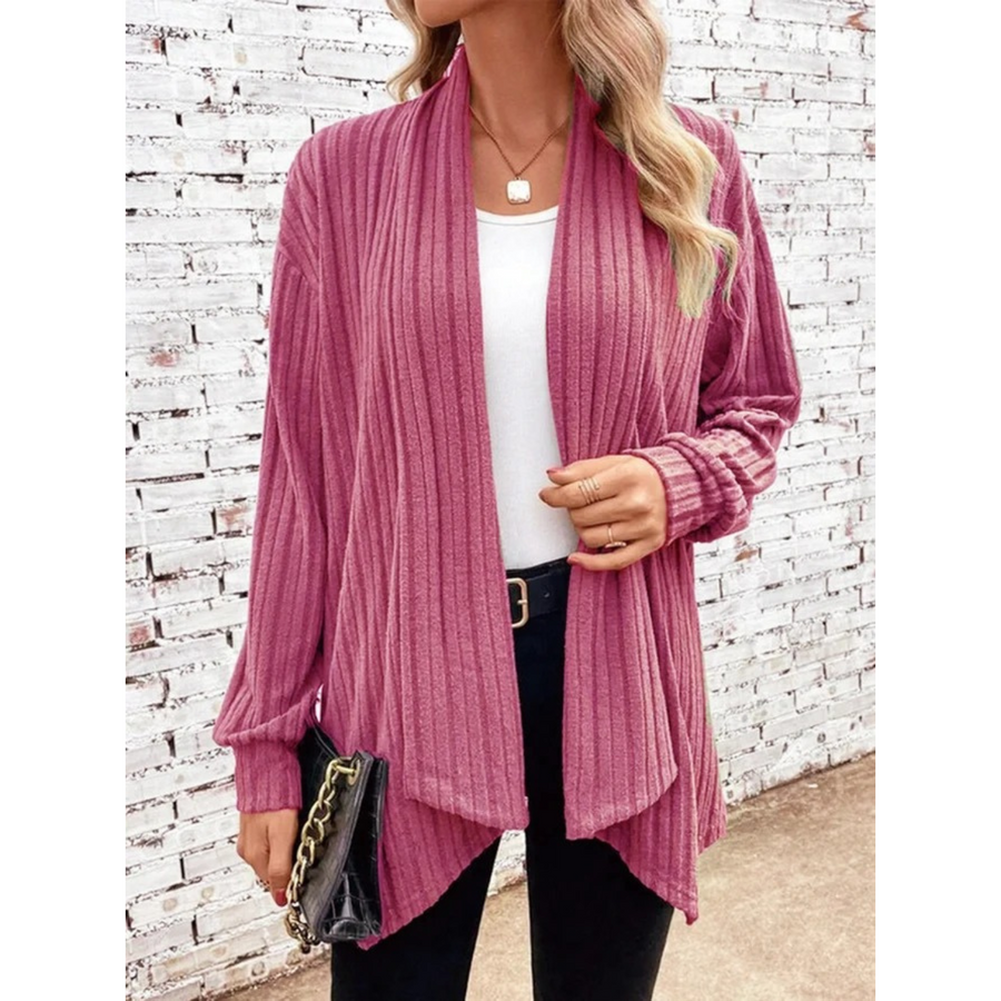Women's Batwing Knit Vest - Lightweight Layering | Fall - Pink