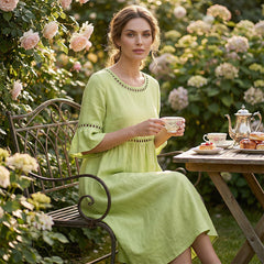 Women's Belly-Smoothing Midi Dress - Elegant Summer Style