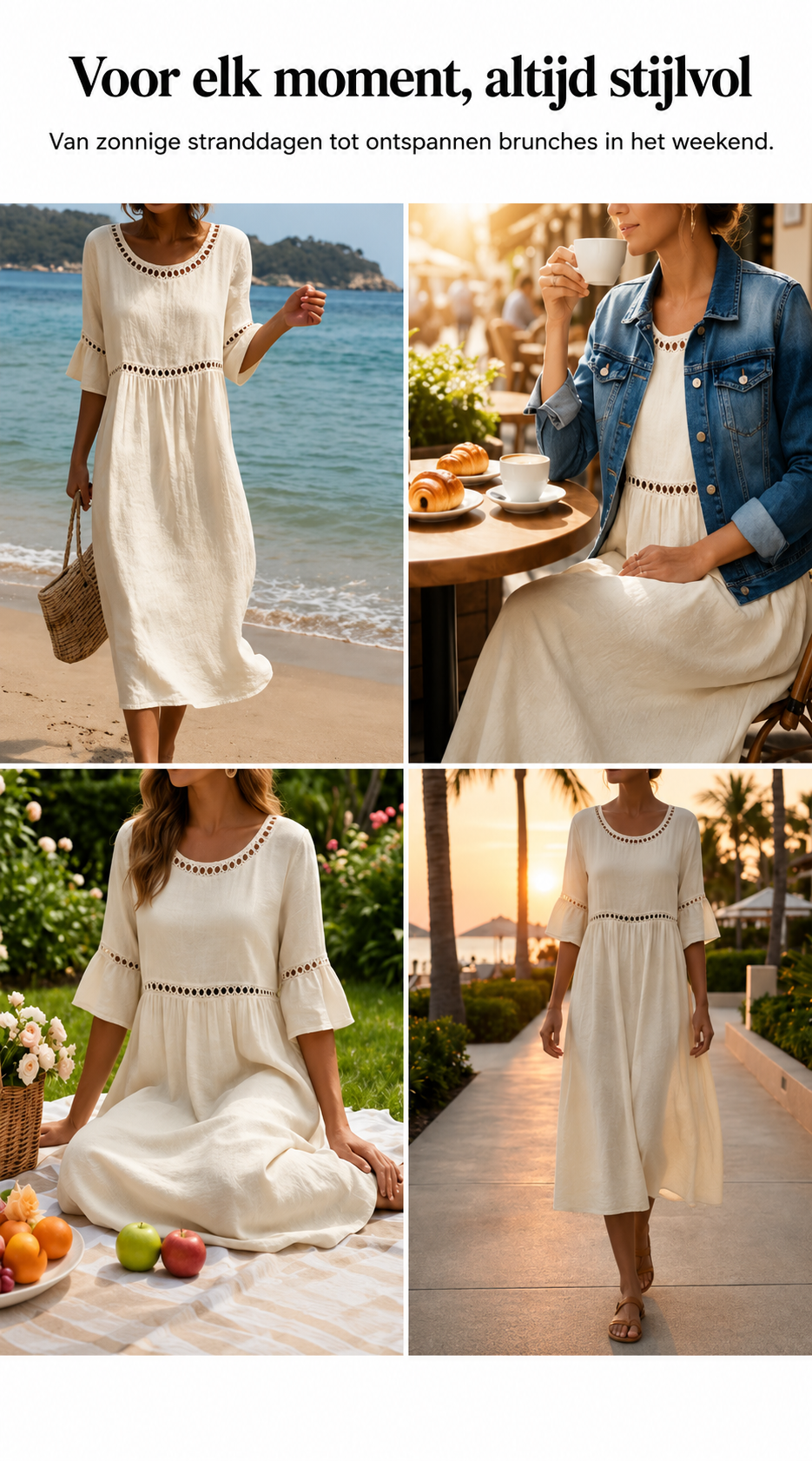 Women's Belly-Smoothing Midi Dress - Elegant Summer Style