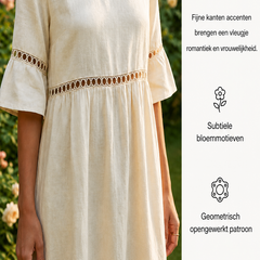 Women's Belly-Smoothing Midi Dress - Elegant Summer Style