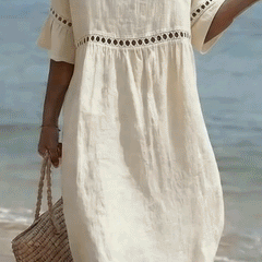 Women's Belly-Smoothing Midi Dress - Elegant Summer Style