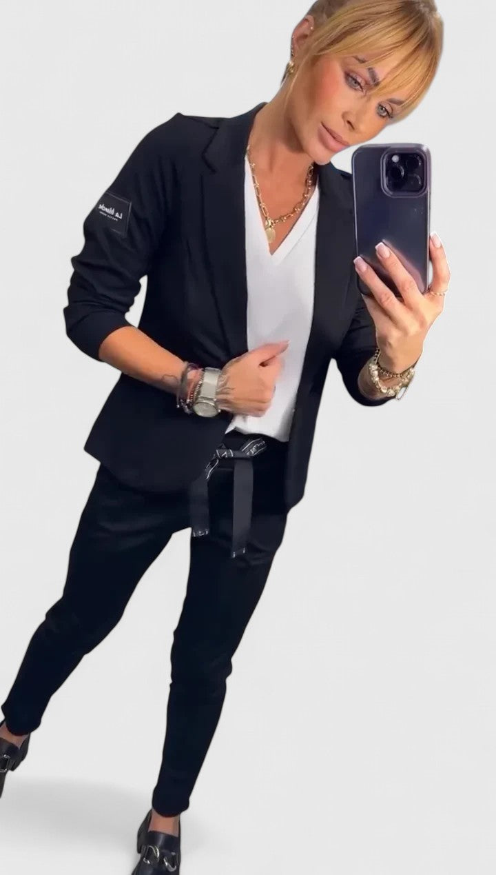Women's Blazer and Jogger Set - Elegant Two-Piece | Autumn