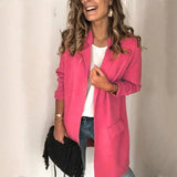 Women's Blazer Cardigan | Long | Autumn - Pink