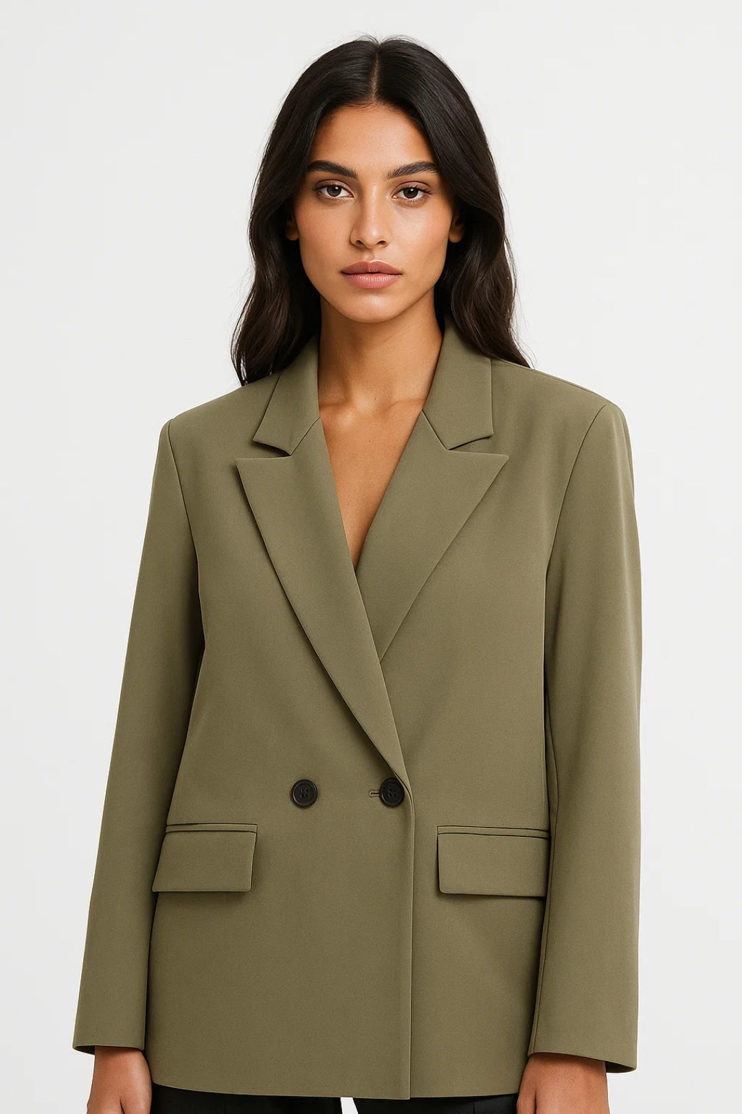 Women's Blazer | Double-Breasted | Tailored Fit | Autumn - Olive