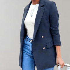 Women's Blazer | Double Button Elegant | Long Fit | Autumn