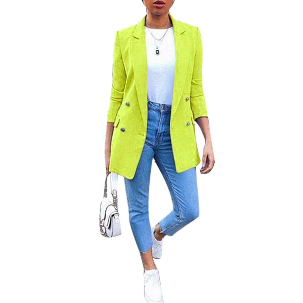 Women's Blazer | Double Button Elegant | Long Fit | Autumn