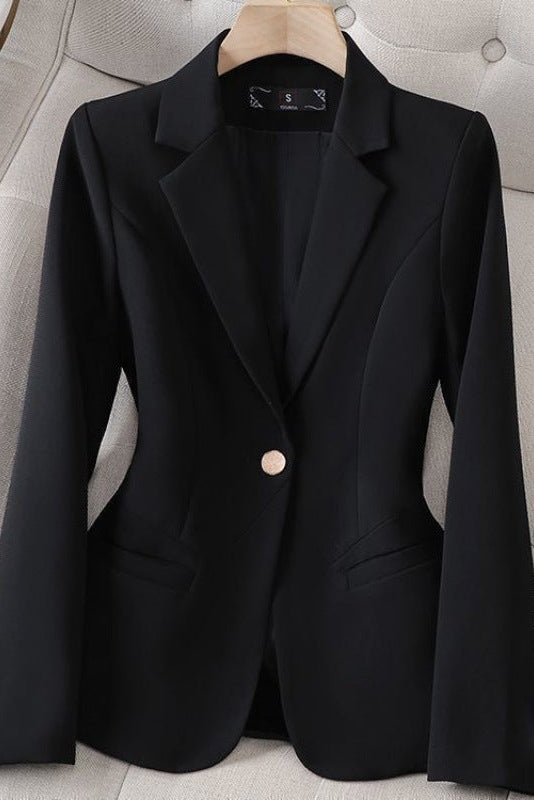Women's Blazer | Tailored Single Button | Autumn - Black