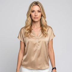 Women's Blouse | Button Front Elegant | Spring - Copper