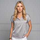Women's Blouse | Button Front Elegant | Spring - Gray