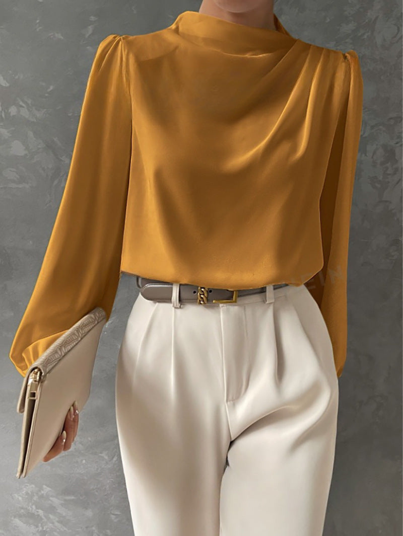 Women's Blouse | Elegant | Long Sleeve | Fall - Orange
