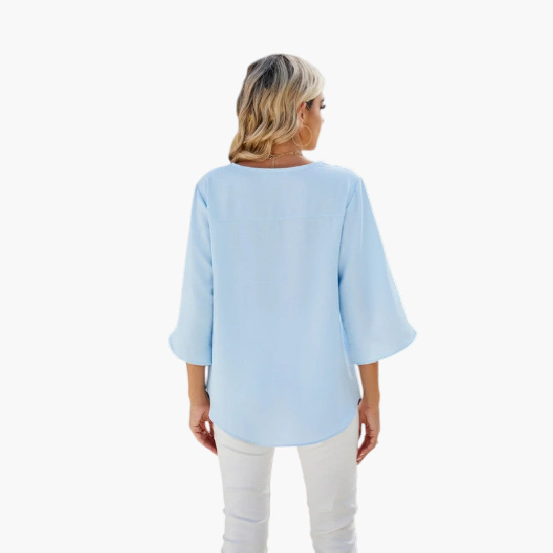 Women's Blouse | V-Neck Slit Sleeves | Casual | Winter