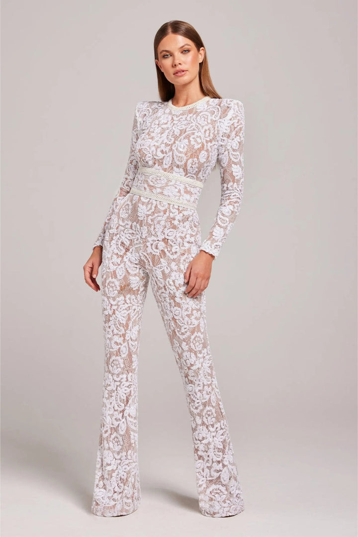 Women's Bodysuit | Lace | Crew Neck | Spring - Ivory