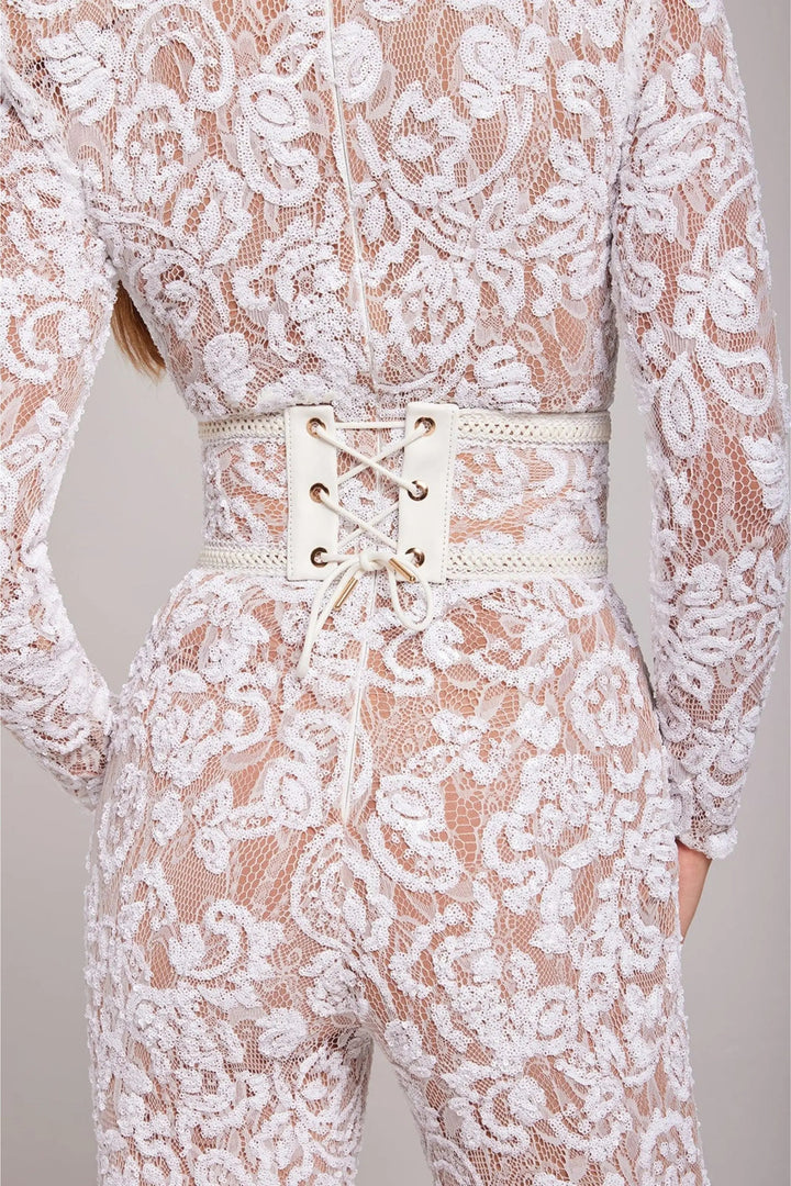 Women's Bodysuit | Lace | Crew Neck | Spring