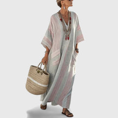 Women's Boho Maxi Dress with Pockets - Relaxed Summer Style
