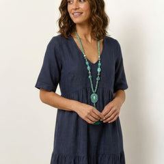 Women's Boho V Neck Tiered Maxi Dress - Relaxed Summer Style