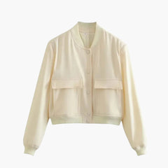 Women's Bomber | Button Front | Flap Pockets | Autumn