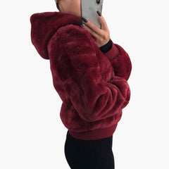Women's Bomber Jacket | Hood | Ribbed Trim | Autumn