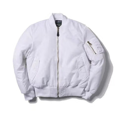 Women's Bomber Jacket | Lightweight | Casual | Spring - White