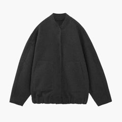 Women's Bomber Jacket | Oversized Fit | Textured | Winter - Black