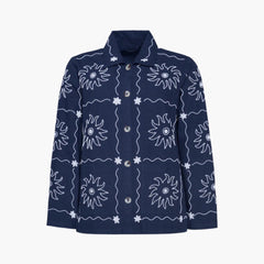Women's Bomber Jacket | Printed Design | Button Front | Autumn