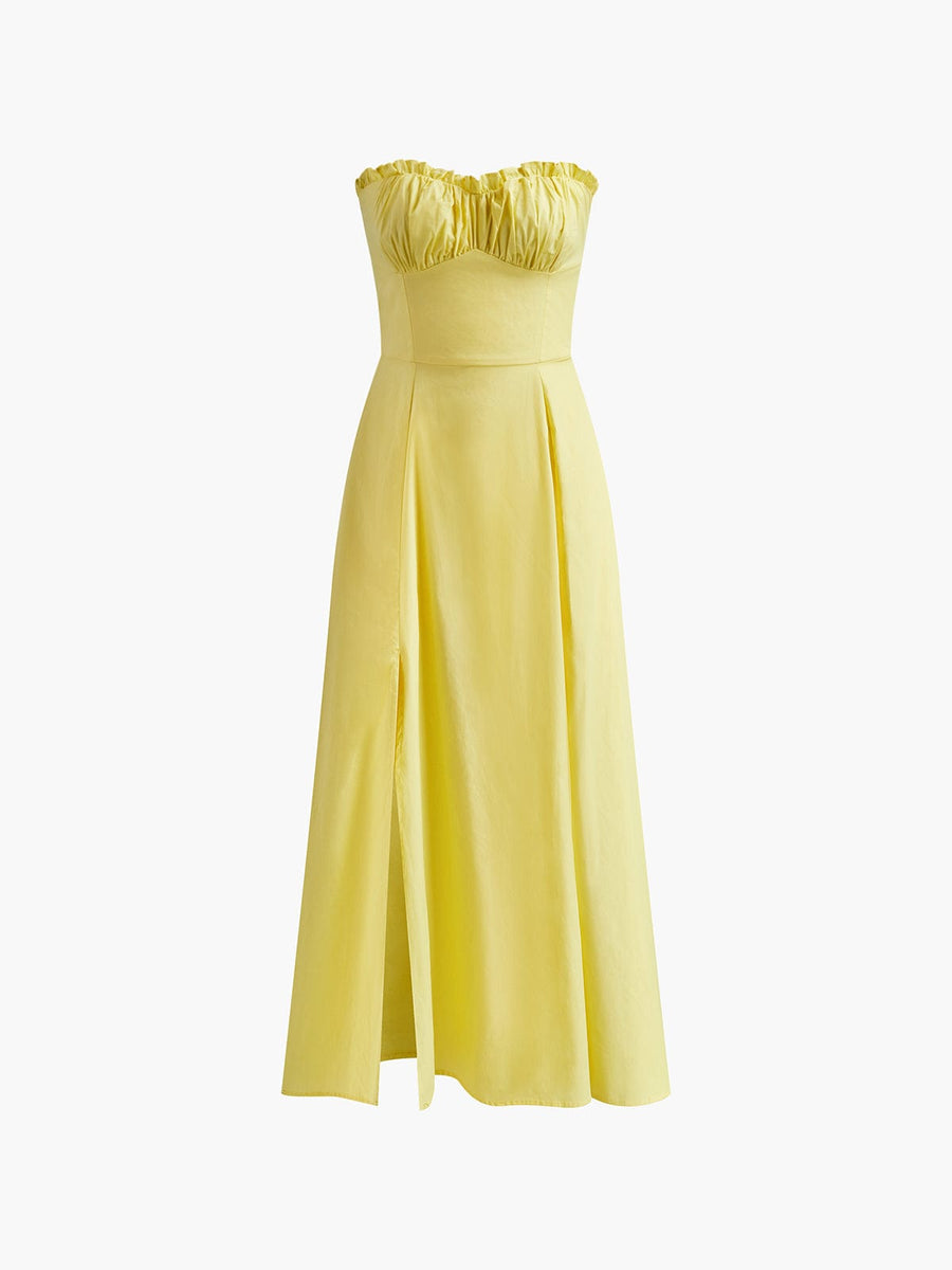 Women's Bustier Summer Dress - Romantic A-Line Heart Neckline