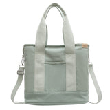 Women's Canvas Crossbody Tote Bag - Adjustable Strap | Summer - Green