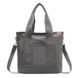 Women's Canvas Crossbody Tote Bag - Adjustable Strap | Summer - Grey