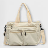 Women's Canvas Tote Bag - Spacious Daily Carry - Beige