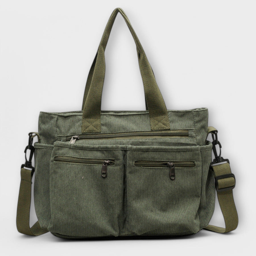 Women's Canvas Tote Bag - Spacious Daily Carry - Green