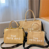 Women's Canvas Tote Bag - Versatile Everyday Carryall - Khaki