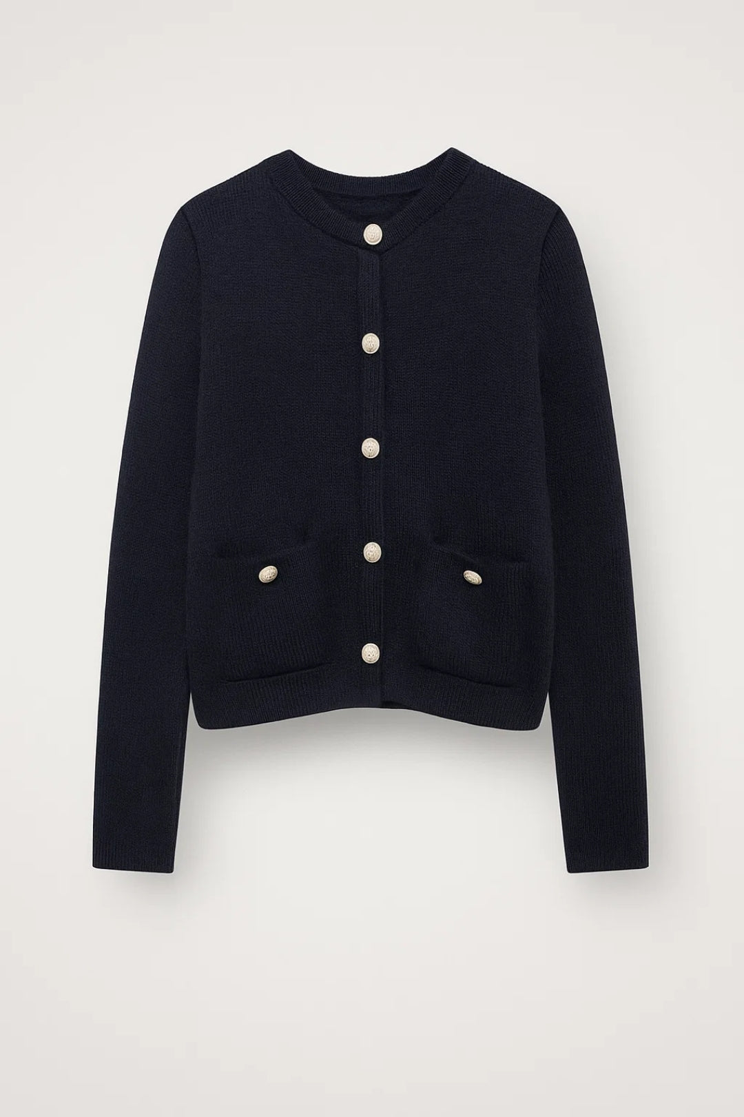 Women's Cardigan | Tailored | Front Pockets | Autumn - Navy